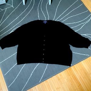 Lands End 3/4 sleeve cardigan with decorative buttons